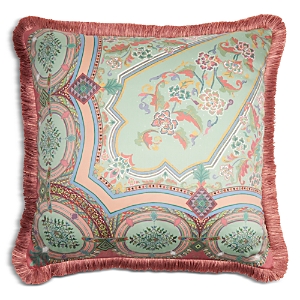 ETRO GREEN CUSHION WITH PASSEMENTERIE, 24 X 24