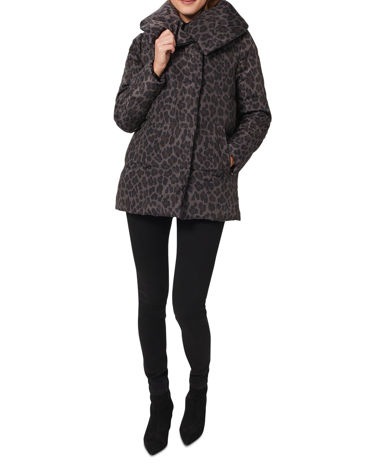 Samara Leopard Print Puffer Coat