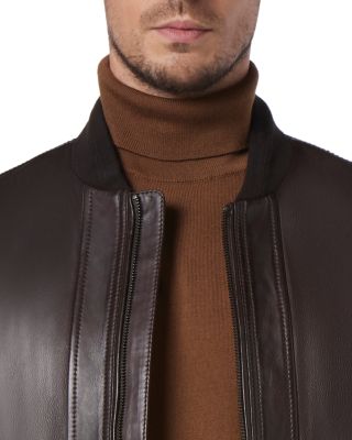 marc☆本革☆ leather ‘bomber jacket 80s Leather Bomber Jacket Buttery Soft Matte Black Leather