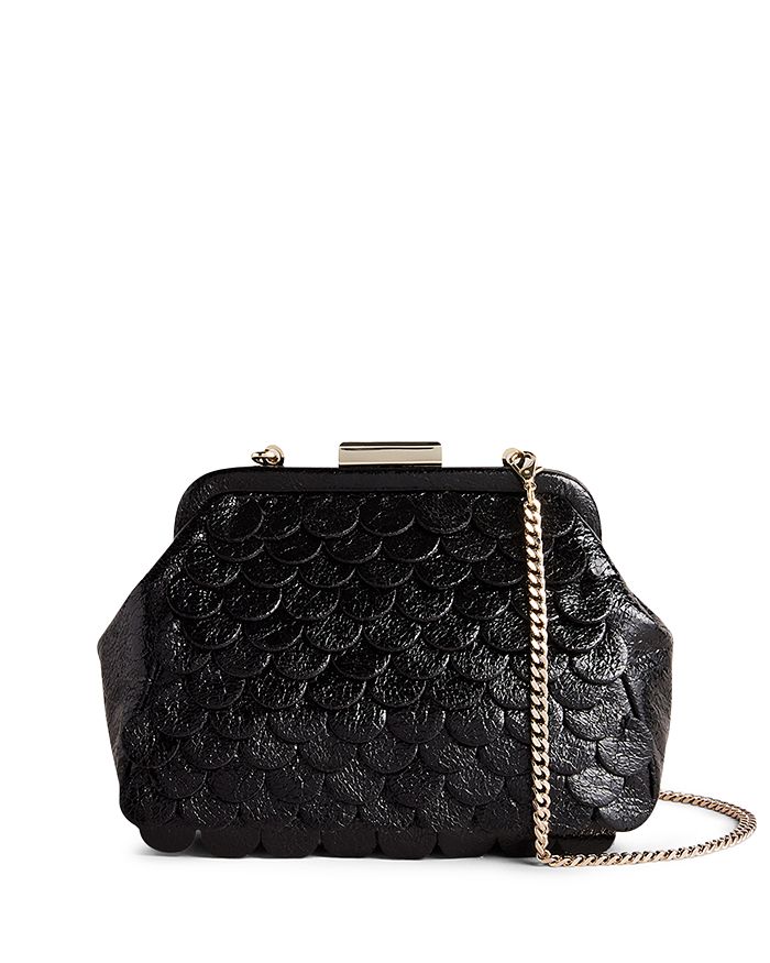 Ted Baker Aubary Metallic Scallop Clutch | Bloomingdale's