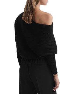 Lorna Asymmetric Draped Knitted Jumper
