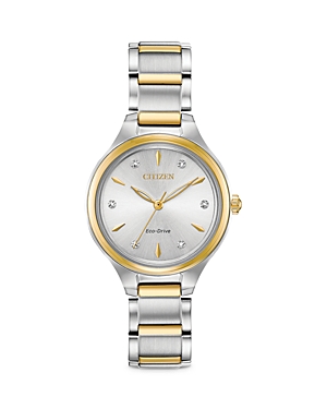Shop Citizen Eco Drive Corso Watch, 29mm In Silver/gold