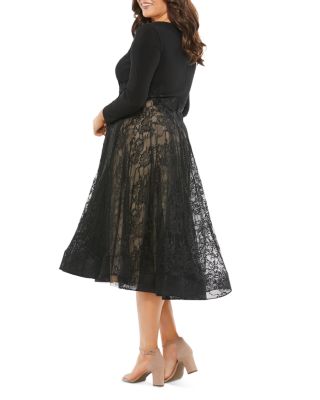 chinese dress ladies Adrianna Papell Off-Shoulder Lace Ruffle Gown