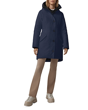 Shop Canada Goose Rossclair Hooded Down Parka In Atlantic Navy