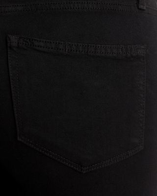 Manhattan High Rise Slim Bootcut Jeans in Black Shadow