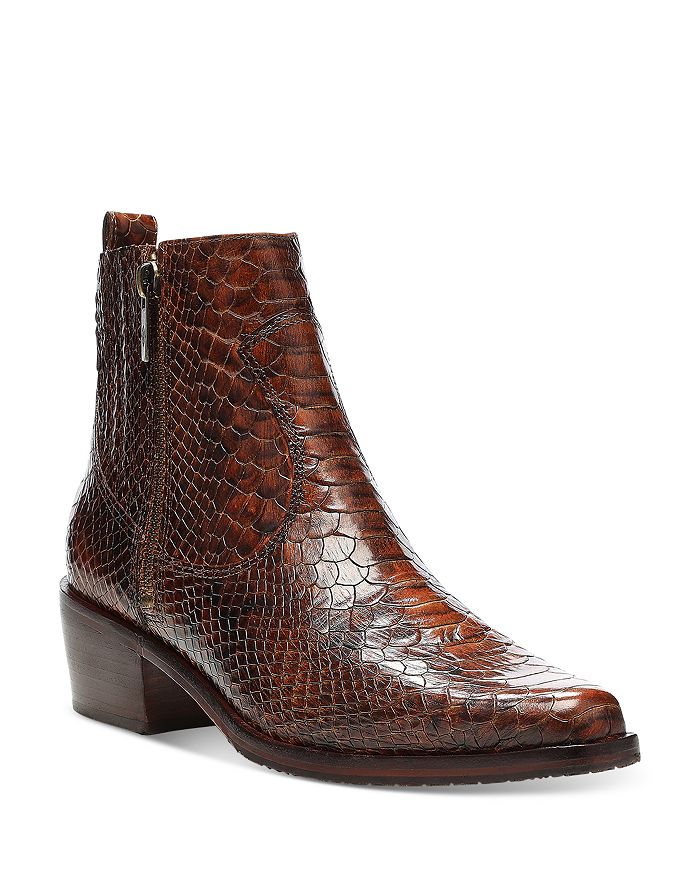 Donald pliner snakeskin online booties
