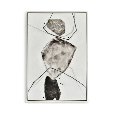 MOE'S HOME COLLECTION - Gold Stone Abstract Wall Art