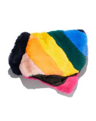 KURT GEIGER LONDON - Rainbow Faux Fur Dog Coat - 150th Anniversary Exclusive