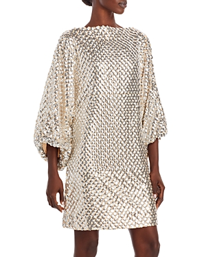rhode silver dress RHODE Lisa Sequin Midi Dress