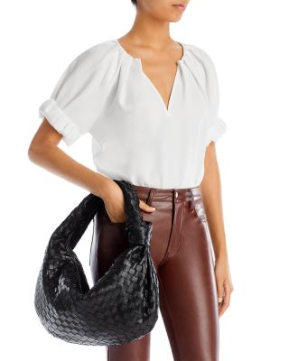 Small Jodie Intrecciato Leather Top Handle Bag