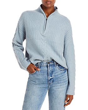 AQUA - Quarter Zip Knit Sweater - 100% Exclusive