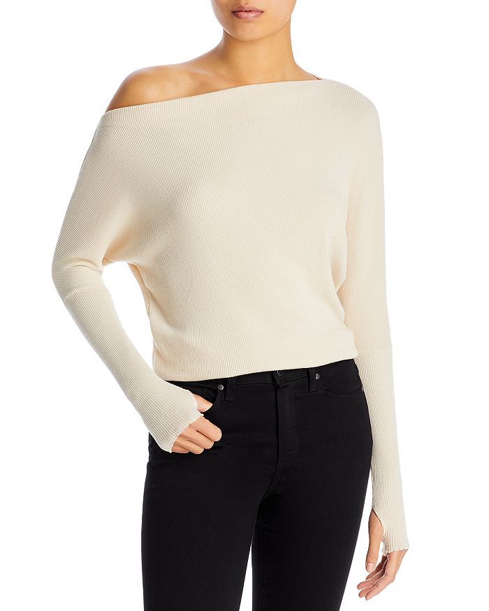 Enza Costa Slouch One Shoulder Sweater | Bloomingdale's