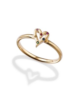 Charmed by Stephanie Gottlieb - Multicolor Heart Ring