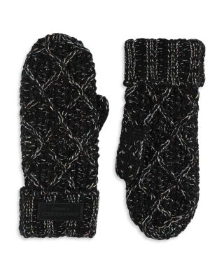 KURT GEIGER LONDON - Metallic Cable Knit Mittens