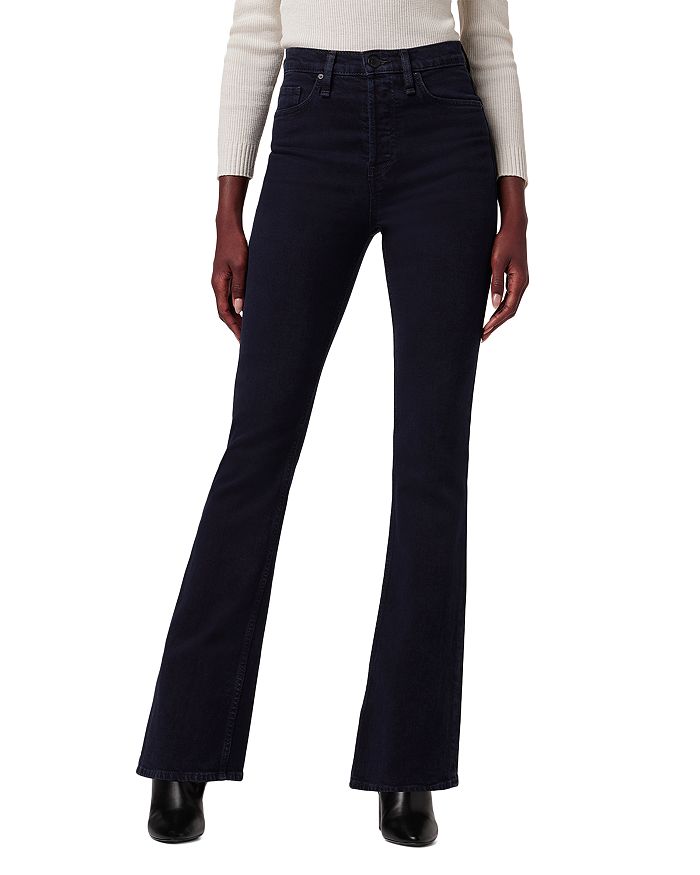 Hudson Faye Ultra High Rise Flare Jeans in River | Bloomingdale's