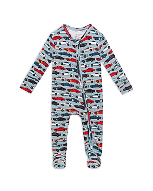 Shop Posh Peanut Boys' Miles Printed Footed Coverall - Baby In Blue