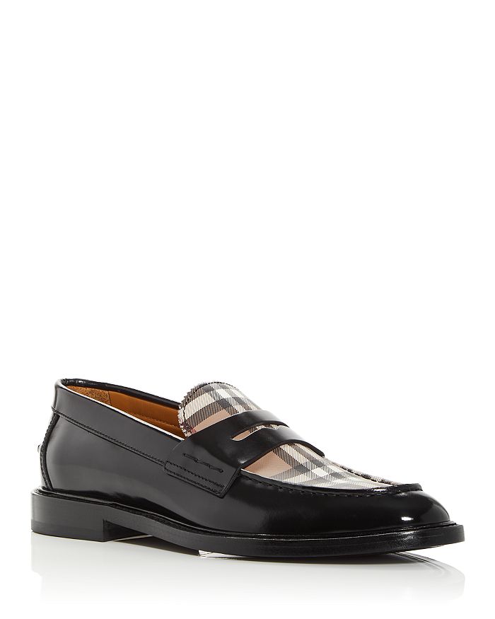 Burberry Men's Shane Check Penny Loafers | Bloomingdale's
