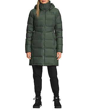 Shop The North Face Metropolis Hooded Down Parka In Thyme