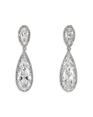 Anabela Chan - 18K White Gold Plated Sterling Silver Constellation Collection Simulated Diamond Papillon Earrings