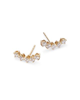 Diamond Ear Climbers in 14K Yellow Gold, 0.50 tcw 
