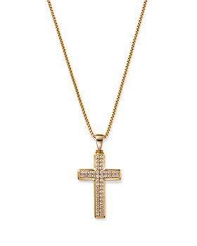 Bloomingdale's - Men's Diamond Cross Pendant Necklace in 14K Yellow Gold, 1.0 ct. t.w. - 100% Exclusive