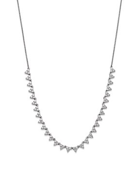 Bloomingdale's - Diamond Trio Cluster Tennis Necklace in 14K White Gold, 2.0 ct. t.w. - 100% Exclusive