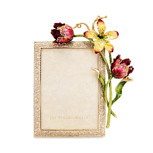 Jay Strongwater Margery Flora Tulip Picture Frame, 5" X 7" In Gold