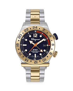 Ferragamo 1927 Watch In Blue/gold