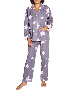 Pj Salvage Flannel Pajama Set In Gray