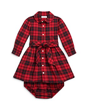 Ralph Lauren - Girls' Plaid Cotton Twill Shirtdress & Bloomer - Baby