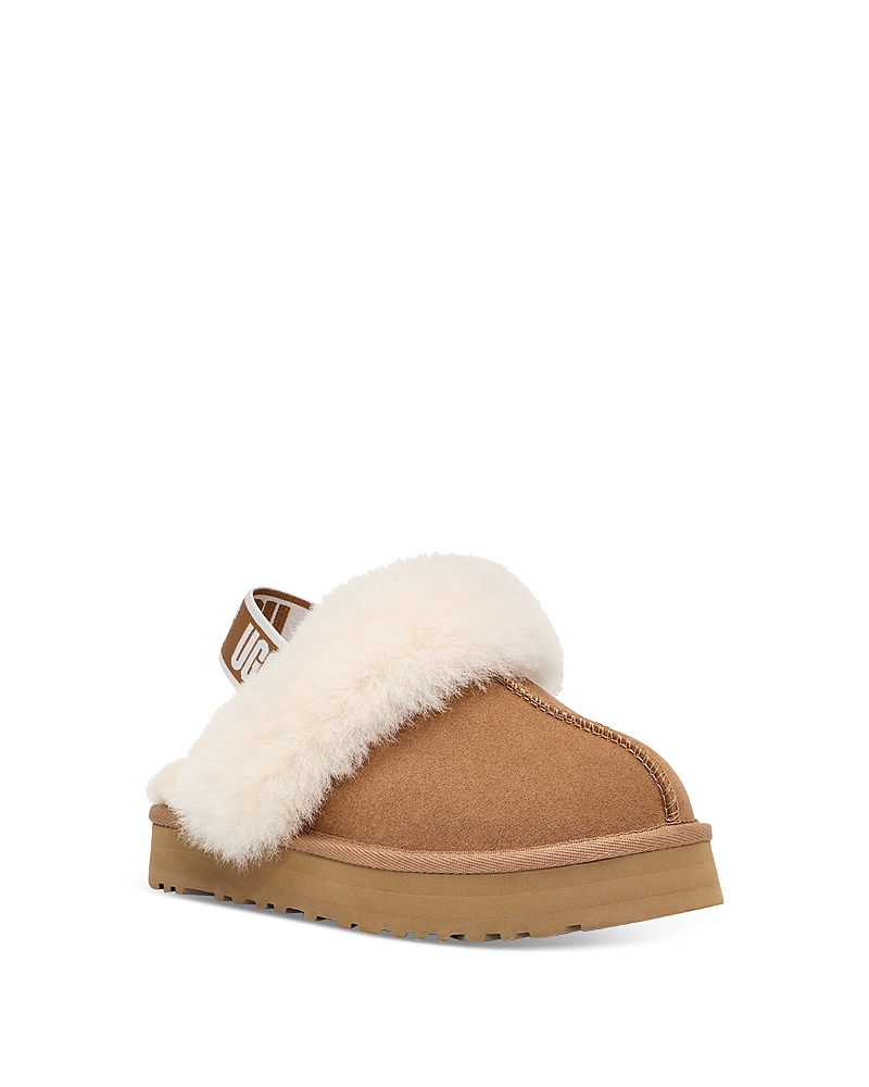 UGG GIRLS' FUNKETTE SHEARLING SLINGBACK SLIPPERS - LITTLE KID