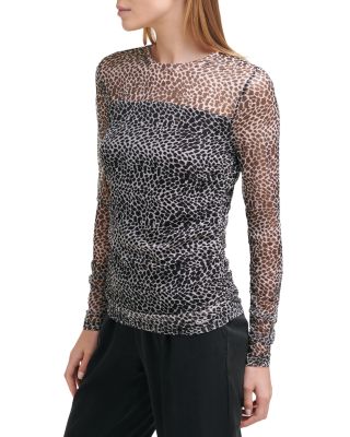 DKNY - Printed Mesh Top