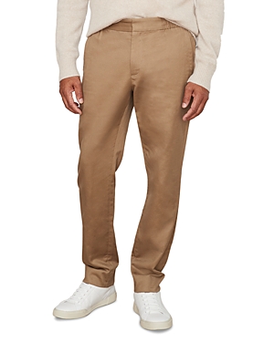 Vince Cotton Straight Slim Fit Pants In Dark Stone