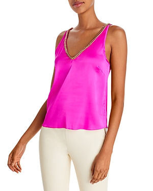 Generation Love Dallas Chain Detail Tank Top In Hot Pink