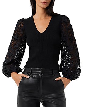 FRENCH CONNECTION -  Loa Joss Sequin Sleeve Top