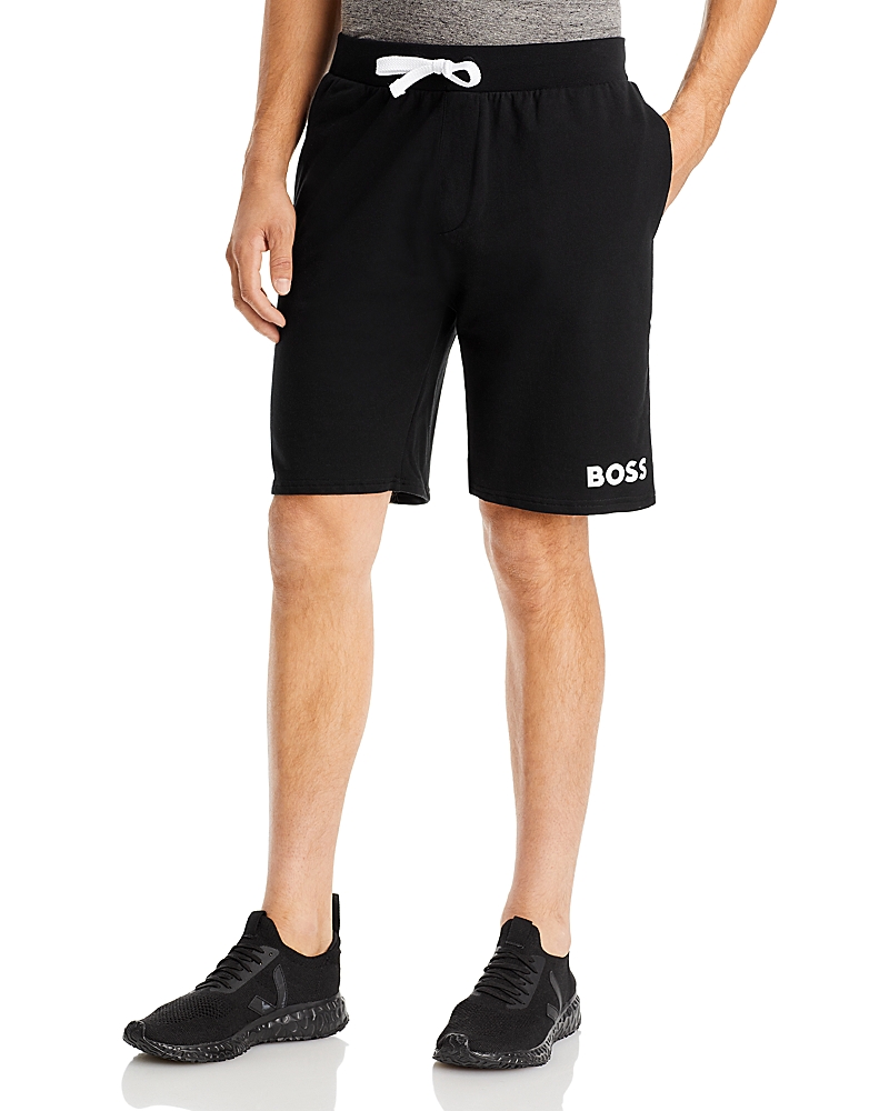 Boss Ease Cotton Logo Print Shorts Regular Fit