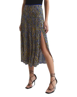 REISS - Kolbie Printed Slip Skirt