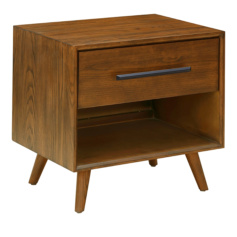 Tov Furniture Emery Pecan Nightstand in Walnut