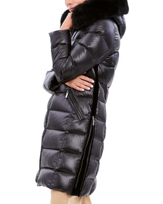 Kat Shearling Trim Down Puffer Coat
