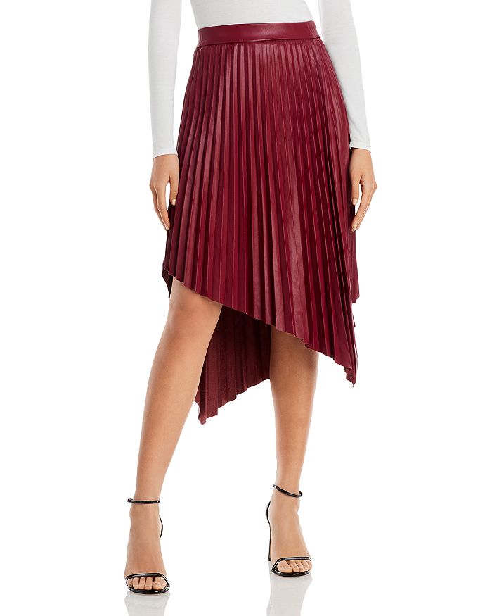 BCBGMAXAZRIA Asymmetric Pleated Skirt | Bloomingdale's