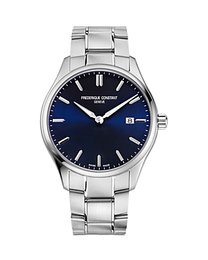 Frederique Constant Classics Watch, 36mm In Blue/silver