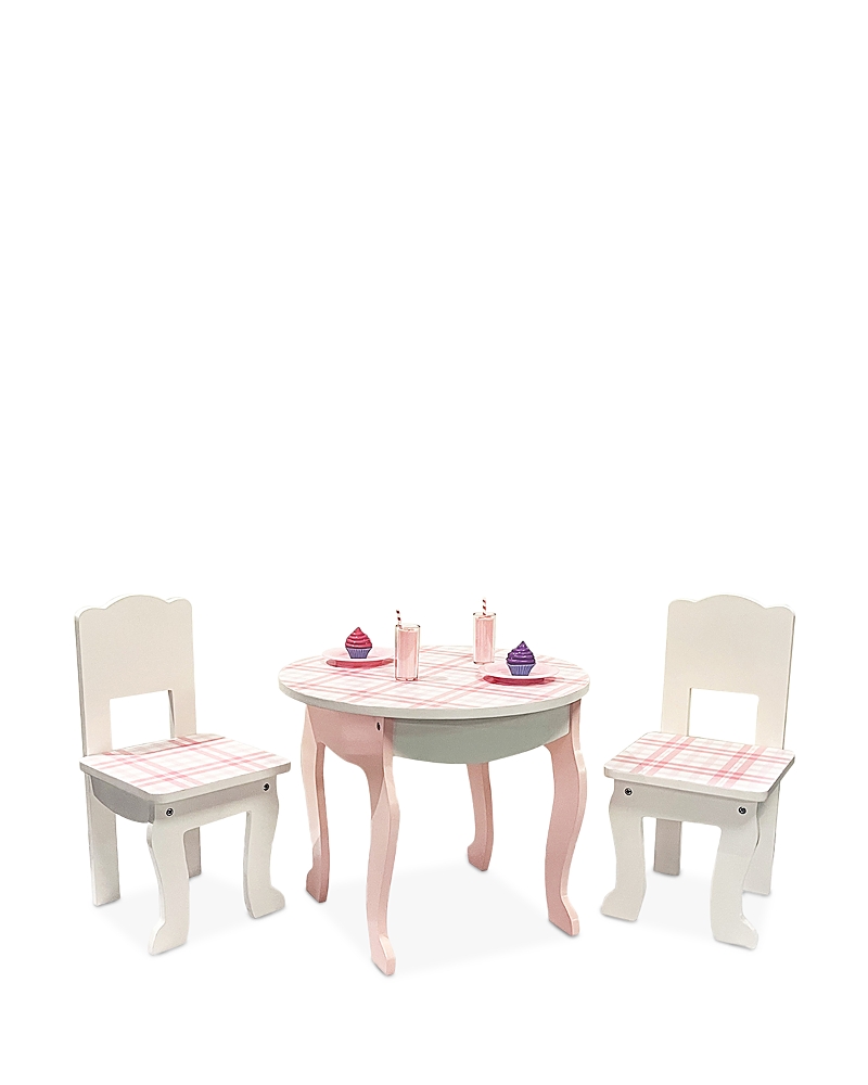 Teamson Sophia's Aurora Princess Table & Chairs, Dessert For 18" Dolls, Pink