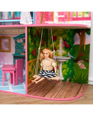 Kids Princess Castle 12" Doll House Pink - Ages 3-7