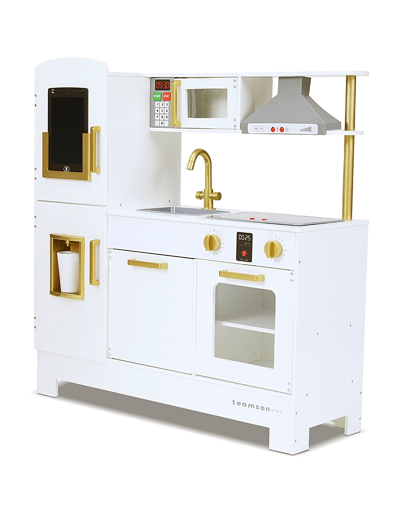 Teamson Kids Little Chef Munich Retro Play Kitchen White - Ages 3-7