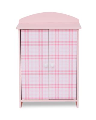 Kids Aurora Princess 18" Doll Pink Plaid Closet with Bathrobe & Slipper Pink/White - Ages 3-7
