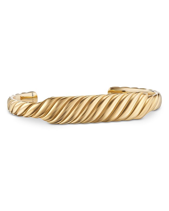 David Yurman - Men's Sculpted Cable Contour Bracelet in 18K Yellow Gold