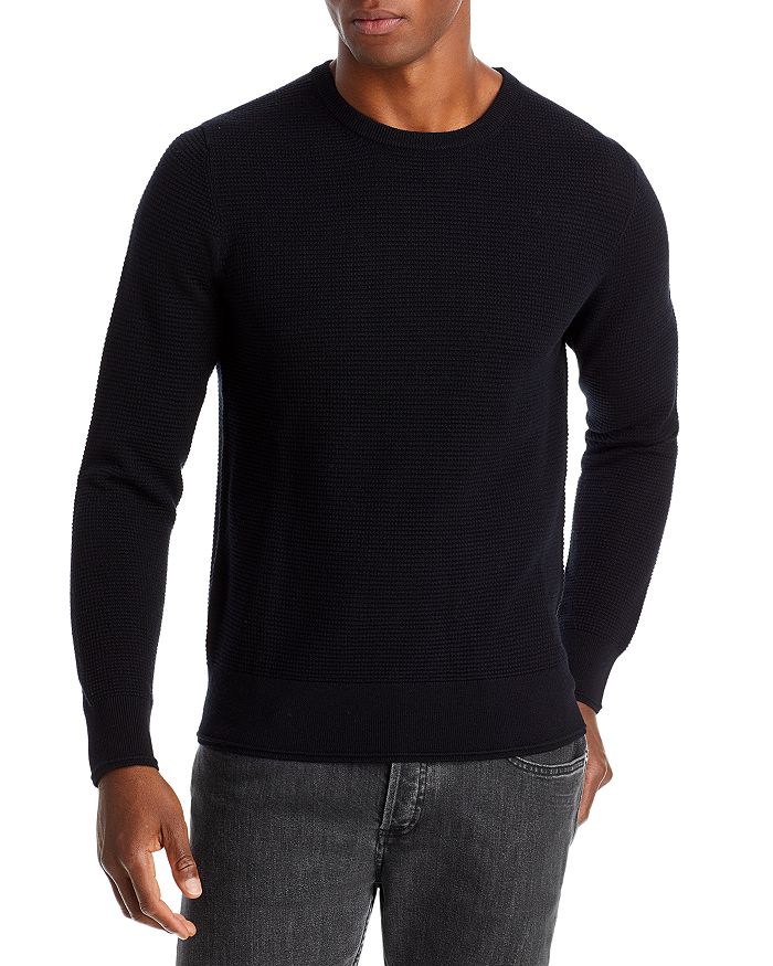 The Men's Store at Bloomingdale's Waffle Knit Merino Wool Sweater - 100 ...