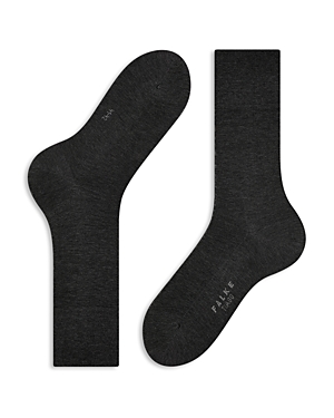 Shop Falke Tiago Cotton Blend Socks In Anthracite