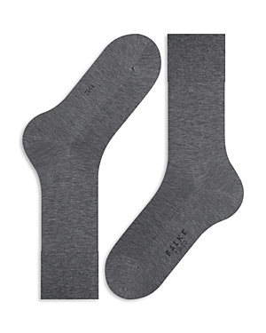 Shop Falke Tiago Cotton Blend Socks In Light Gray