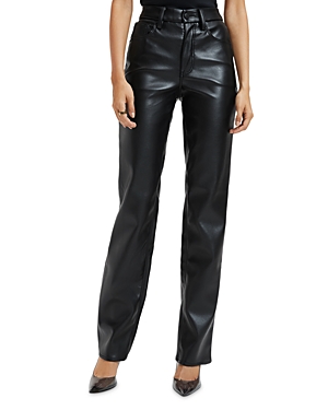 Good American Better Than Leather Faux Leather Good Icon Pants In K001